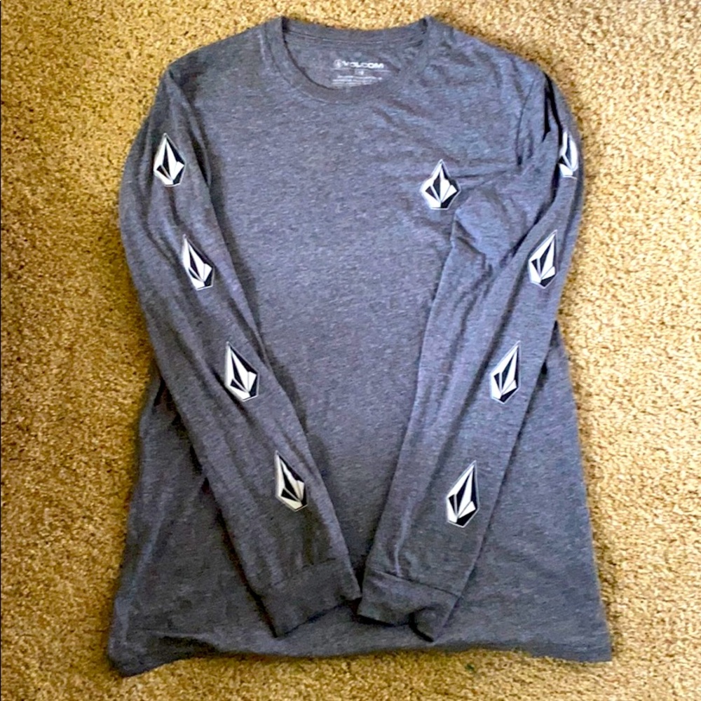Volcom Men's Long Sleeve Tee Gray